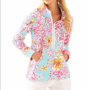 LILLY PULITZER SKIPPER POPOVER TOP SWEATSHIRT M